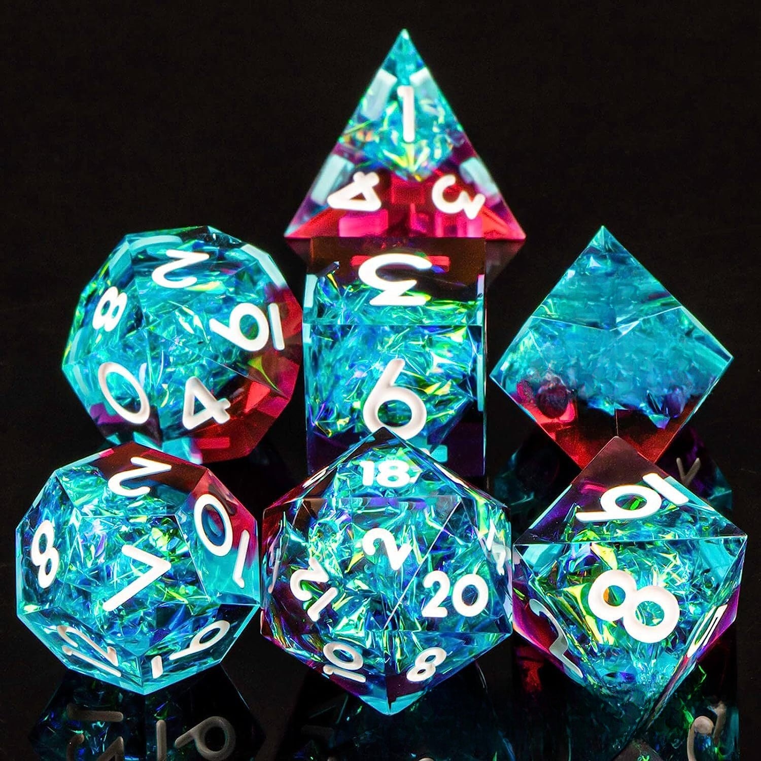 Resin Pointed Dice for Tabletop RPG